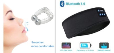 Wireless Sleep Headband Headphones – Soft Bluetooth Eye Mask