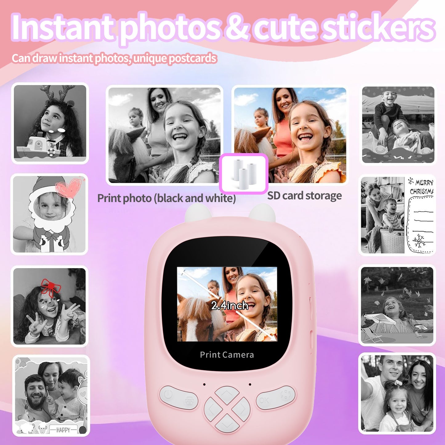 Q2 Children's Camera Polaroid Portable HD Video Digital Camera