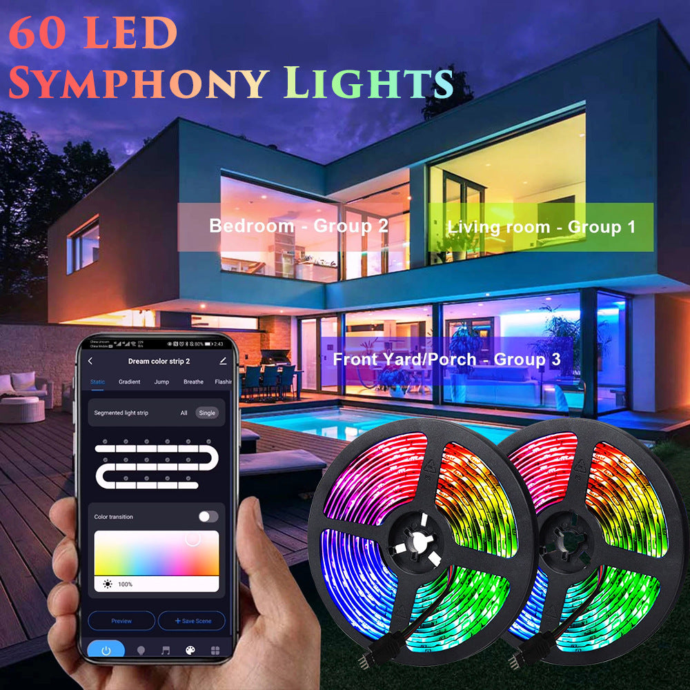 RGB LED Strip Lights – 5050 Waterproof Flexible Tape Light