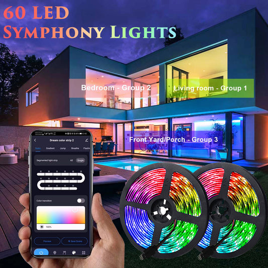 RGB LED Strip Lights – 5050 Waterproof Flexible Tape Light