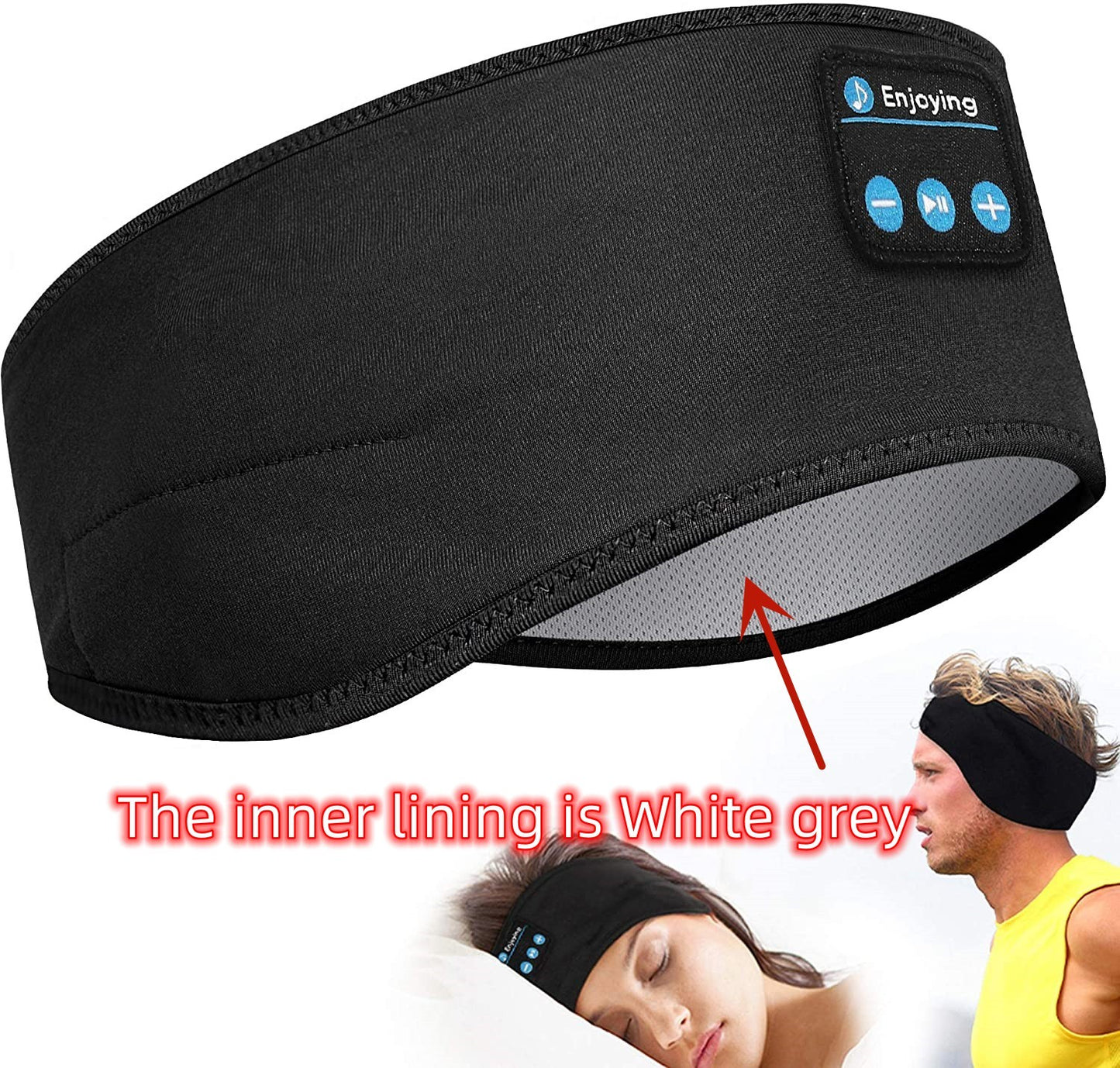 Wireless Sleep Headband Headphones – Soft Bluetooth Eye Mask