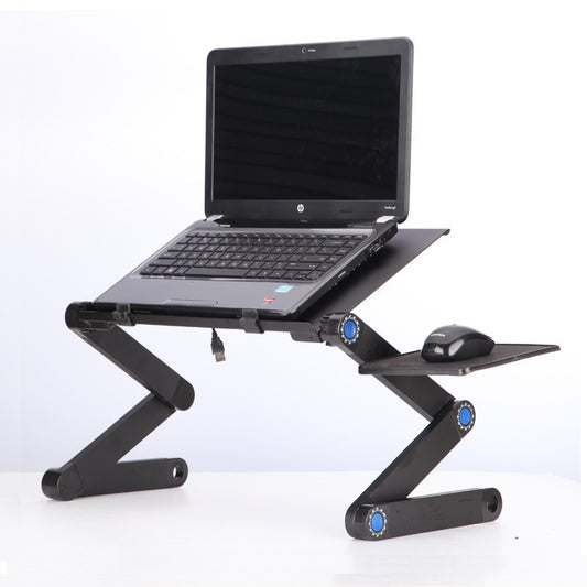 Adjustable Laptop Stand – Folding Ergonomic Desk with Mouse Pad