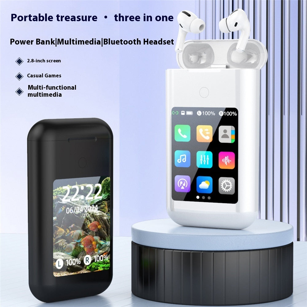 Smart Power Bank Headset 28-inch Multimedia Display