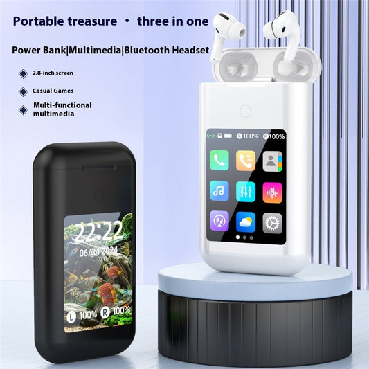 Smart Power Bank Headset 28-inch Multimedia Display
